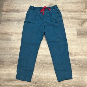 Mediclo Tencel Sicily Pintuck Tapered Scrub Pants - Small, Caribbean Blue